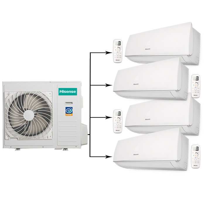 ������ ����� ������� �� 4 ������� Hisense AMW4-36U4SAC/AMS-09UR4SVEDB65*4��