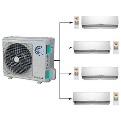 ������� ���� ������ �����-������� �� 4 ������� Systemair SYSPLIT MULTI4 36 EVO HP Q/SYSPLIT WALL SMART 12 EVO HP Q*4��