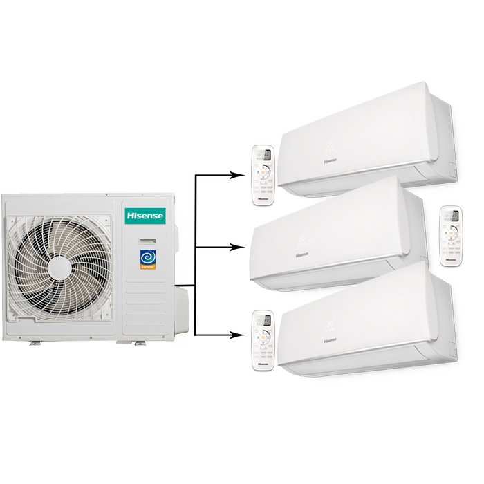������ �����-������� �� 3 ������� Hisense AMW3-24U4SZD/AMS-09UR4SVEDB65*3��